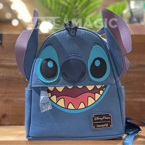 Loungefly | Bags | Disney Parks Stitch Blue Ears Face 223 